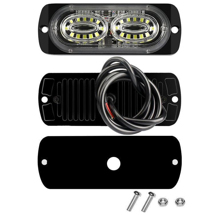 12W Car Side Signal Warning Light 24 LED Strobe Light(Yellow White) - free shipping - PMC TechLife - Order now!
