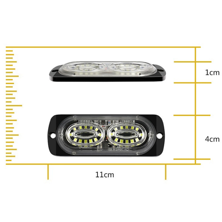 12W Car Side Signal Warning Light 24 LED Strobe Light(Red Blue) - Warning Lights by PMC TechLife | Online Shopping South Africa | PMC TechLife | Buy Now Pay Later Mobicred