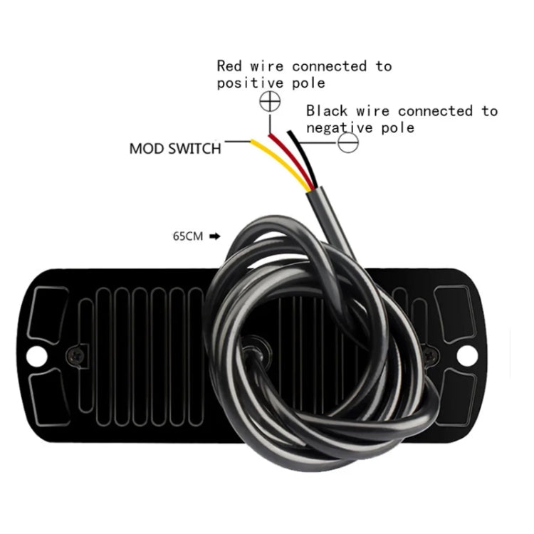 12W Car Side Signal Warning Light 24 LED Strobe Light(Yellow White) - free shipping - PMC TechLife - Order now!