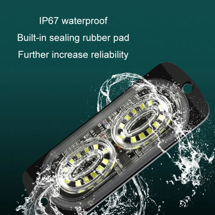 12W Car Side Signal Warning Light 24 LED Strobe Light(Yellow White) - free shipping - PMC TechLife - Order now!