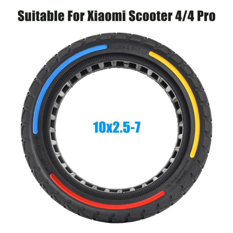 10 x 2.5-7 Inch Colorful Flick Off-Road Honeycomb Tires For Xiaomi Scooter 4 / 4 Pro(Red) - Accessories & Parts by PMc TechLife | Online Shopping South Africa | PMc TechLife | Buy Now Pay Later Mobicred