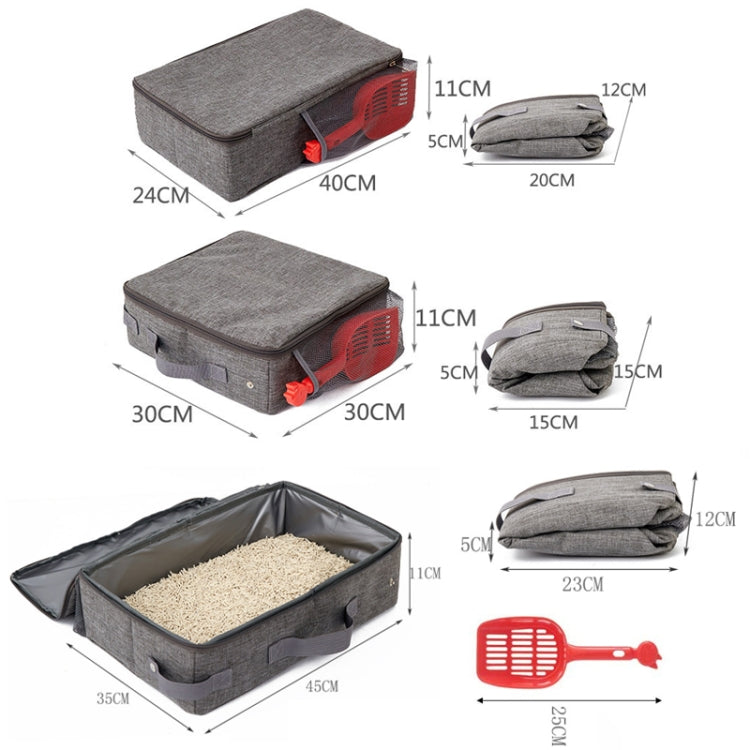 24x40cm Foldable Oxford Cloth Portable Cat Litter Box Pet Bag - Litter & Housebreaking by PMC TechLife | Online Shopping South Africa | PMC TechLife | Buy Now Pay Later Mobicred