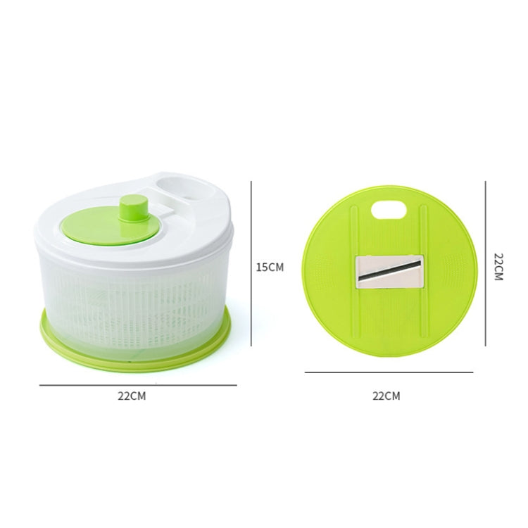 Multifunctional Vegetable Dehydrator Large Capacity Kitchen Drain Basket Household Grater Slicer(Green) - Filters by PMC TechLife | Online Shopping South Africa | PMC TechLife | Buy Now Pay Later Mobicred