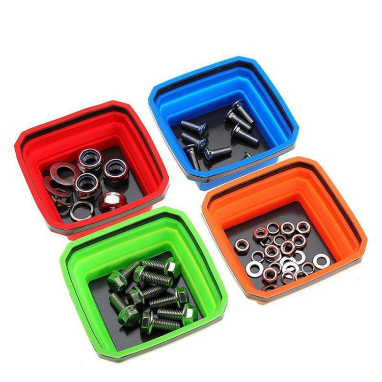 Square Silicone Foldable Magnetic Parts Tray For Small Parts And Tools(Blue) - Storage Bags & Boxes by PMC TechLife | Online Shopping South Africa | PMC TechLife | Buy Now Pay Later Mobicred