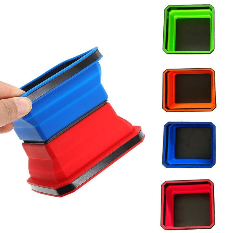 Square Silicone Foldable Magnetic Parts Tray For Small Parts And Tools(Blue) - Storage Bags & Boxes by PMC TechLife | Online Shopping South Africa | PMC TechLife | Buy Now Pay Later Mobicred