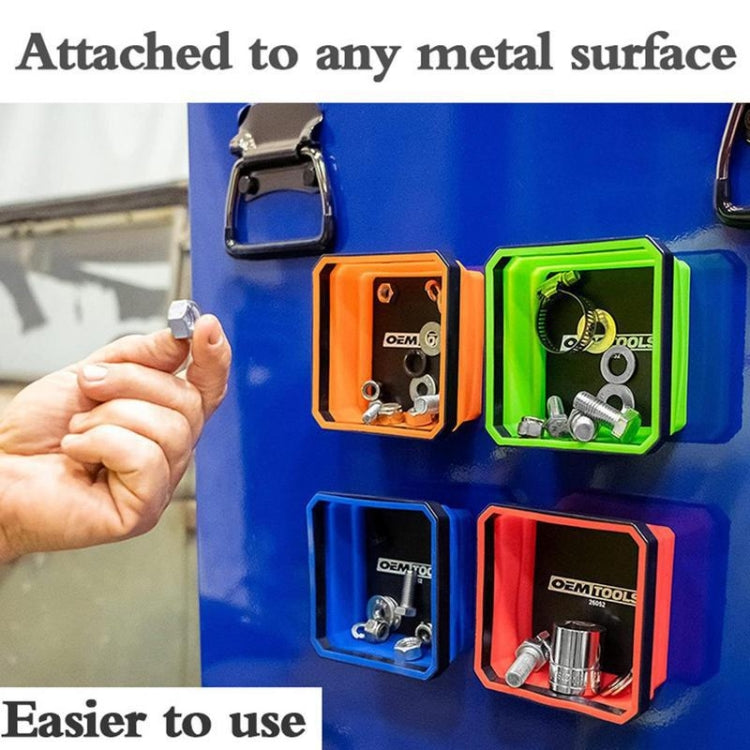 Square Silicone Foldable Magnetic Parts Tray For Small Parts And Tools(Blue) - Storage Bags & Boxes by PMC TechLife | Online Shopping South Africa | PMC TechLife | Buy Now Pay Later Mobicred