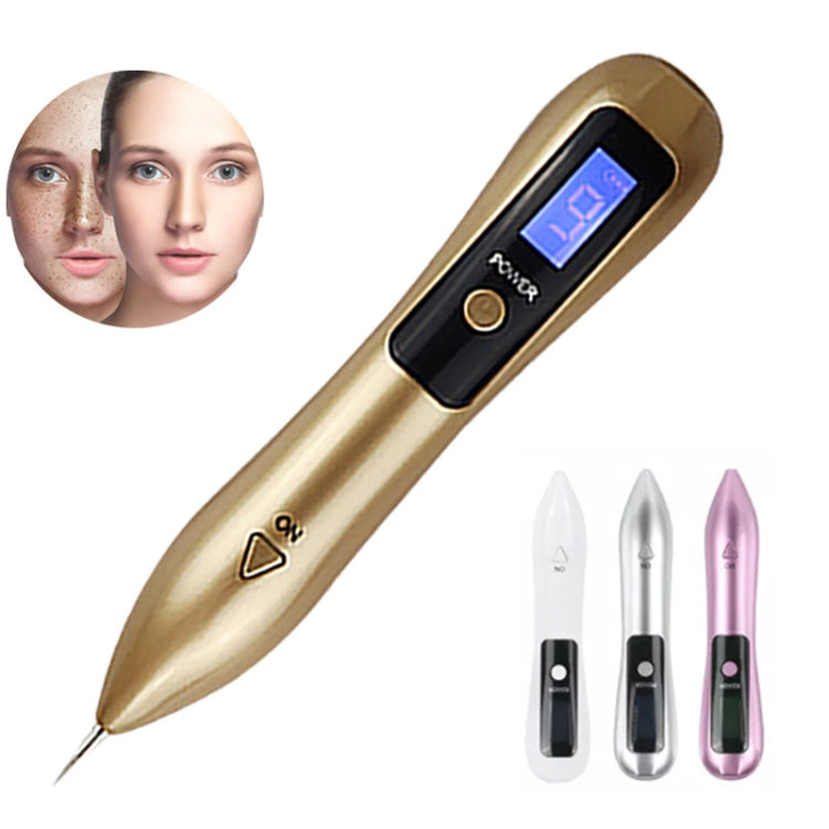 9 Gears Mole Spotting Pen LCD Home Laser Mole Spot Sweeping Beauty Instrument Without Shoot Light(Gold) - free shipping - PMC TechLife - Order now!