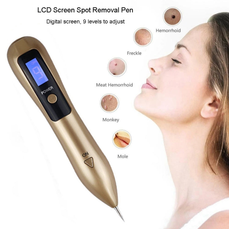 9 Gears Mole Spotting Pen LCD Home Laser Mole Spot Sweeping Beauty Instrument Without Shoot Light(White) - free shipping - PMC TechLife - Order now!