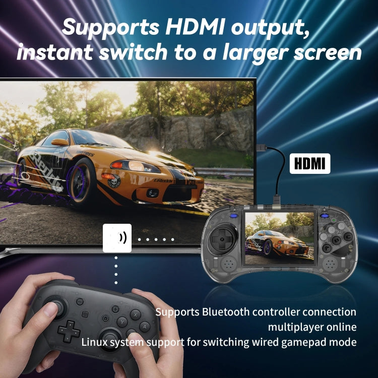 ANBERNIC RG ARC-S Handheld Game Console 4-Inch IPS Screen Linux System Portable Video Arcade 128G(Transparent Blue) - free shipping - PMC Jewellery - Order now!