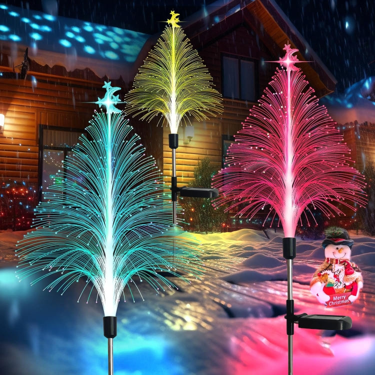 Star Moon Transparent Christmas Tree Solar Light Outdoor Atmosphere Lighting Outdoor Waterproof Glowing Festival Decorative Lamp - Holiday Lights by PMC TechLife | Online Shopping South Africa | PMC TechLife