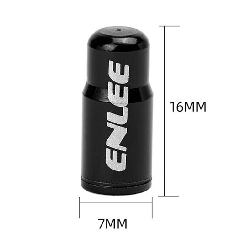 ENLEE E-FZ1004 2pcs /Set Bicycle French Valve Caps Aluminum Alloy Dust Cap For Tire Valve Caps(Black) - Tire Valve Caps by ENLEE | Online Shopping South Africa | PMc TechLife | Buy Now Pay Later Mobicred