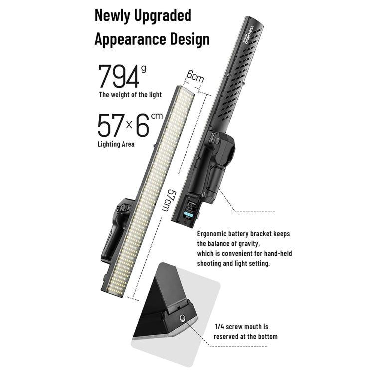 YONGNUO YN360IV 480 LEDs RGB APP Controlled Photography Fill Light, Spec: Standard+Adapter+NP-F970 - free shipping - PMC TechLife - Order now!