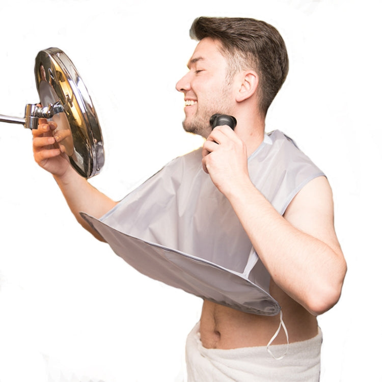 Beard Shaving Apron Convenient Polyester Umbrella Shape Hairdressing Cape(Silver Gray) - free shipping - PMC TechLife - Order now!
