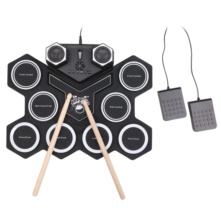 G6008 Desktop Drums With Sound Lithium Portable Drum Set Bluetooth Kids Practice Drum(Black) - Percussion Accessories by PMC Jewellery | Online Shopping South Africa | PMC Jewellery | Buy Now Pay Later Mobicred
