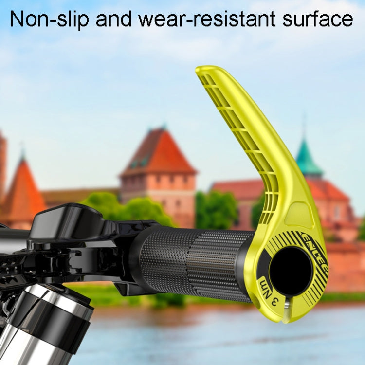 ENLEE E-45616 1pair Bicycle Handlebar Covers Cow Sheeps Horn Grips Joystick Sleeve Accessories(Fluorescent Yellow) - Bicycle Grips by ENLEE | Online Shopping South Africa | PMc TechLife | Buy Now Pay Later Mobicred