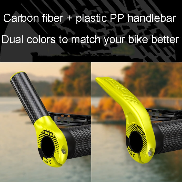 ENLEE E-45616 1pair Bicycle Handlebar Covers Cow Sheeps Horn Grips Joystick Sleeve Accessories(Fluorescent Yellow) - Bicycle Grips by ENLEE | Online Shopping South Africa | PMc TechLife | Buy Now Pay Later Mobicred
