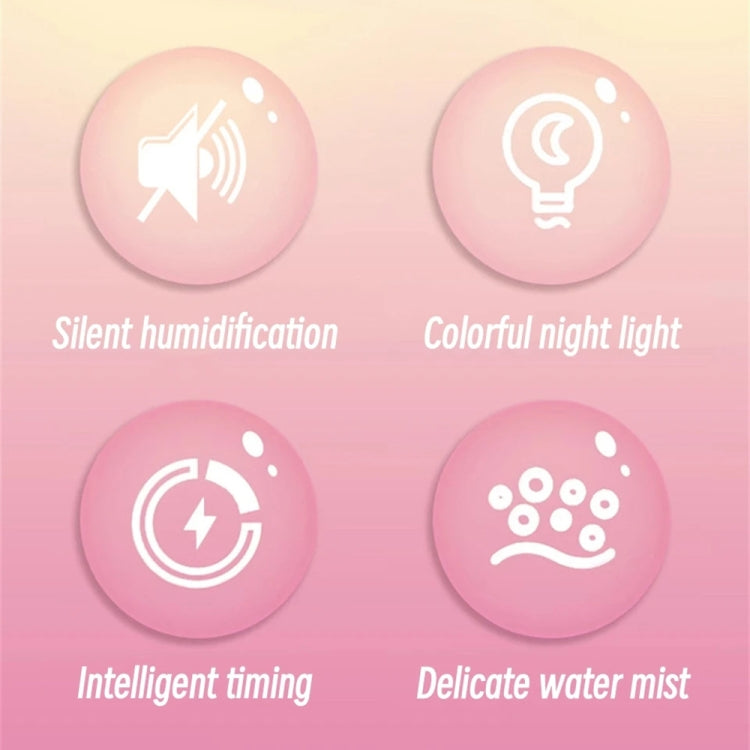M328 Mini USB Plug-in Desktop Night Light Cartoon Cake Silent Spray Humidifier(Pink) - free shipping - PMC TechLife - Order now!