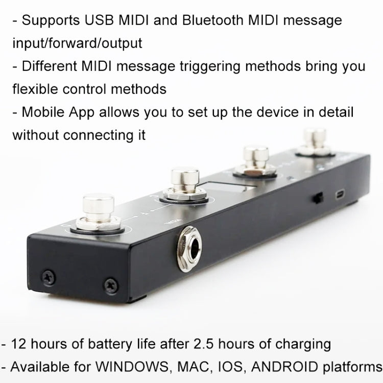 M-VAVE MIDI Bluetooth Controller MIDI Pedal Page Turner Multifunctional Musical Instrument Accessories - free shipping - PMC Jewellery - Order now!