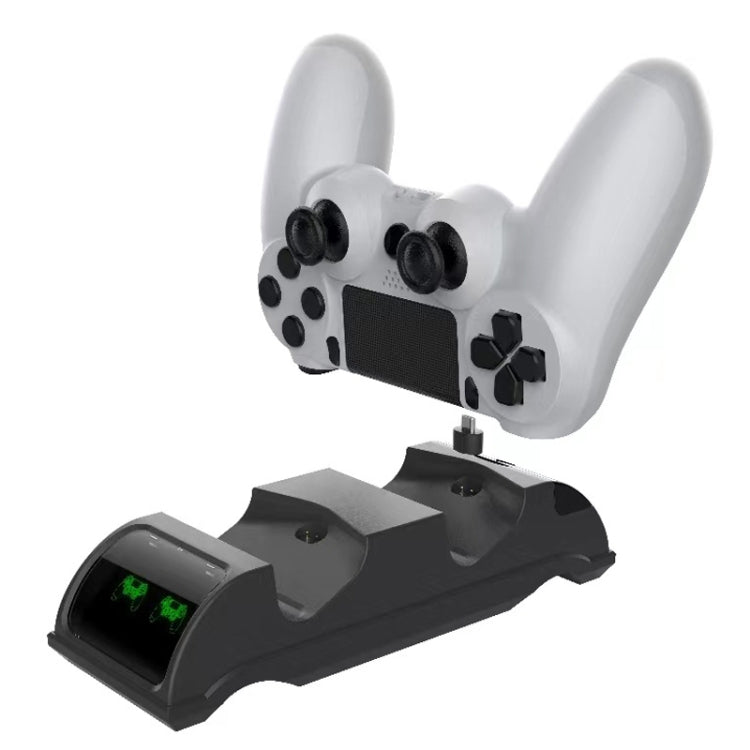 For PS4 Slim / Pro Gamepad Docking Charger Controller Dual Charger With Display Lights(Black) - Charger & Power by PMc TechLife | Online Shopping South Africa | PMc TechLife | Buy Now Pay Later Mobicred