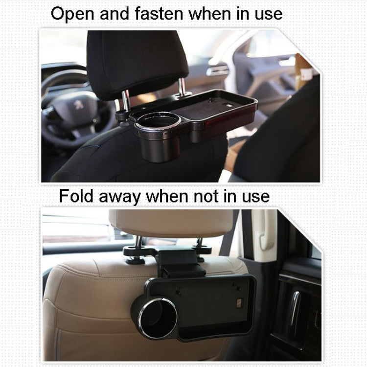 Automotive Water Cup Holder Drink Holder Car Rear Chair Seat Holder Tray(Black) - free shipping - PMC TechLife - Order now!