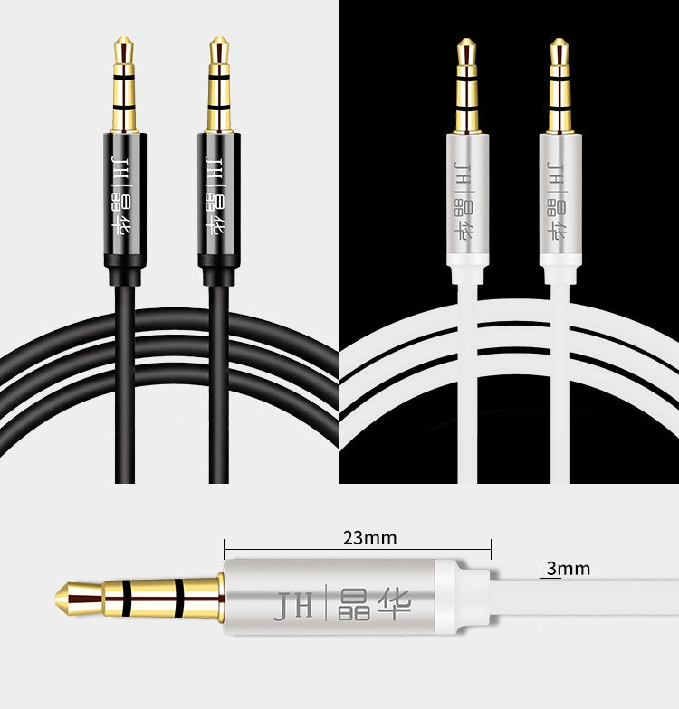 JINGHUA Audio Cable 3.5mm Male To Male AUX Audio Adapter Cable, Size: 2m(3 Knots Black) - free shipping - PMC Jewellery - Order now!