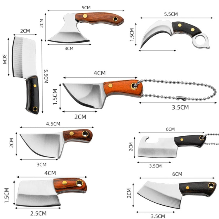 Mini Knife Keychain Portable Removal Express Pendant Accessory With Holster, Model: Colorful Wood Laser Pattern - Burin &Cutting Knife by PMC TechLife | Online Shopping South Africa | PMC TechLife