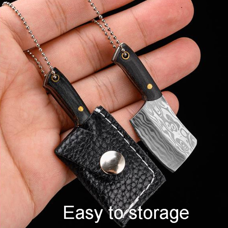 Mini Knife Keychain Portable Removal Express Pendant Accessory With Holster, Model: Colorful Wood Laser Pattern - Burin &Cutting Knife by PMC TechLife | Online Shopping South Africa | PMC TechLife