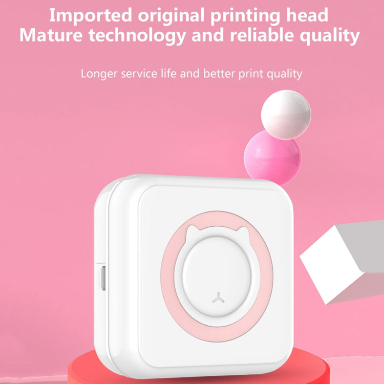 C15 Mini Student Bluetooth Inkless Photo Label Thermal Printer, Spec: Pink+5 Paper - free shipping - PMC TechLife - Order now!