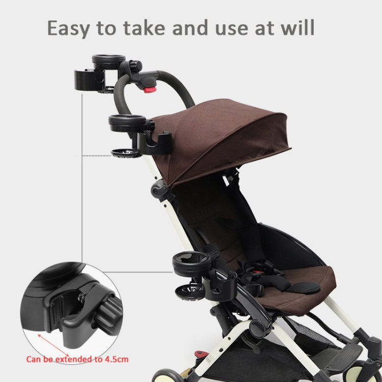2 In 1 Baby Stroller Cup Holder Pram Milk Bottle Holder(Black) - Strollers Accessories by PMC TechLife | Online Shopping South Africa | PMC TechLife