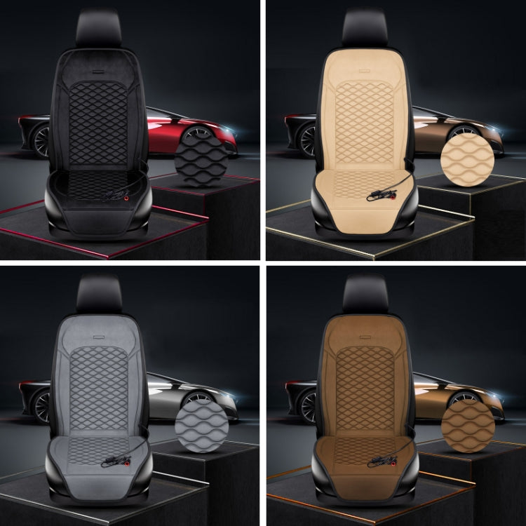 12V Car Winter Electric Heating Short Plush Seat Cushion, Color: Gray - free shipping - PMC TechLife - Order now!