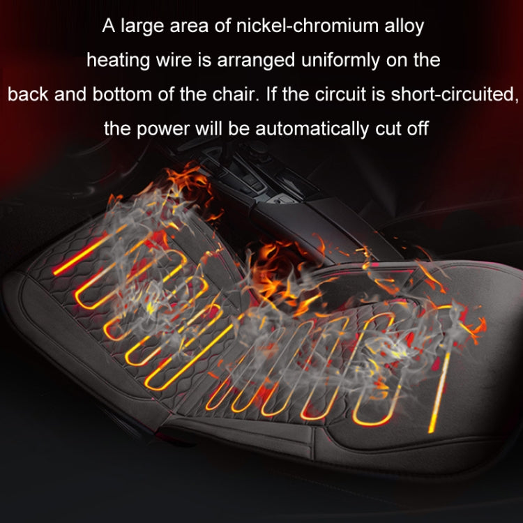 12V Car Winter Electric Heating Short Plush Seat Cushion, Color: Beige - Seat Accessories by PMC TechLife | Online Shopping South Africa | PMC TechLife | Buy Now Pay Later Mobicred
