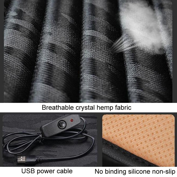 5V Car USB Interface Electric Heating Seat Cushion, Color: Classic Black - Seat Accessories by PMC TechLife | Online Shopping South Africa | PMC TechLife | Buy Now Pay Later Mobicred