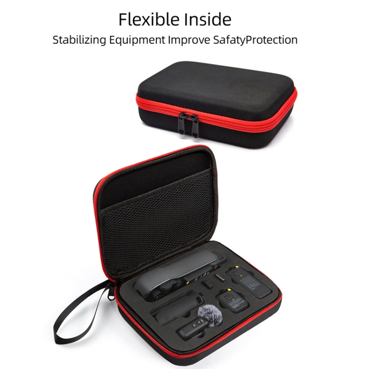 For DJI Osmo Pocket 3 Storage Bag Pocket Camera Handbag(Black Shell Red Inner) - Case & Bags by PMC TechLife | Online Shopping South Africa | PMC TechLife | Buy Now Pay Later Mobicred