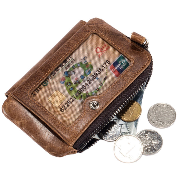 BULL CAPTAIN 01 RFID Anti-theft Multifunctional Cowhide Vertical Detachable Men Wallet(Coffee) - free shipping - PMC TechLife - Order now!