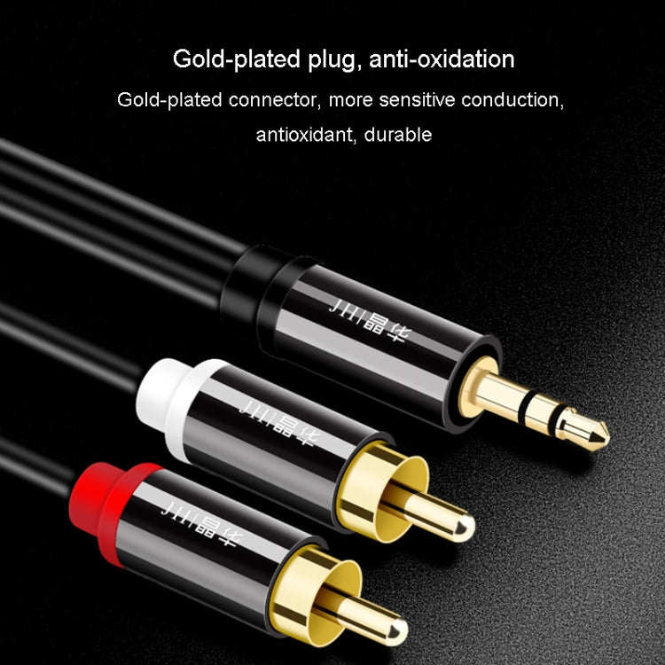 JINGHUA 1 In 2 3.5mm Audio Cable  3.5mm To 2RCA Double Lotus Computer Speaker Cell Phone Plug Cable, Length: 10m - free shipping - PMC TechLife - Order now!