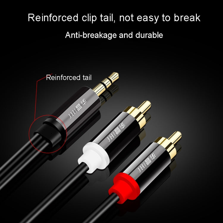 JINGHUA 1 In 2 3.5mm Audio Cable  3.5mm To 2RCA Double Lotus Computer Speaker Cell Phone Plug Cable, Length: 10m - free shipping - PMC TechLife - Order now!