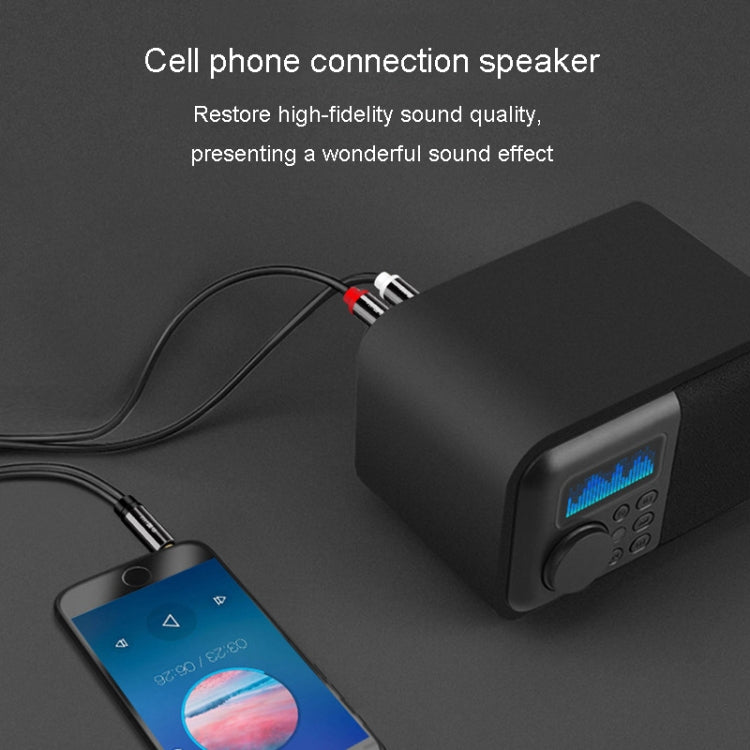 JINGHUA 1 In 2 3.5mm Audio Cable  3.5mm To 2RCA Double Lotus Computer Speaker Cell Phone Plug Cable, Length: 10m - free shipping - PMC TechLife - Order now!