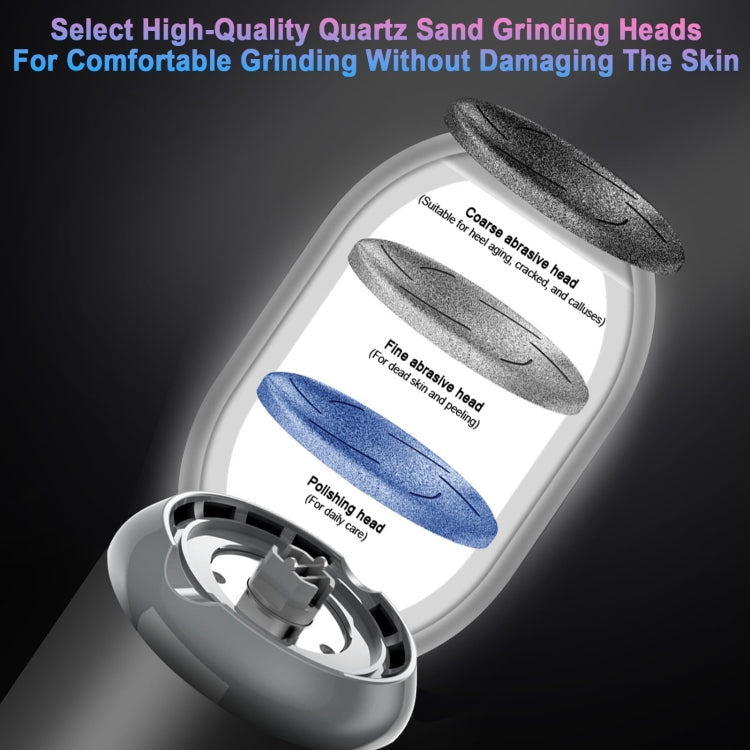 Electric Foot File Pedicure Kit Waterproof Feet Callus Remover, Spec: Matte Black - free shipping - PMC Jewellery - Order now!