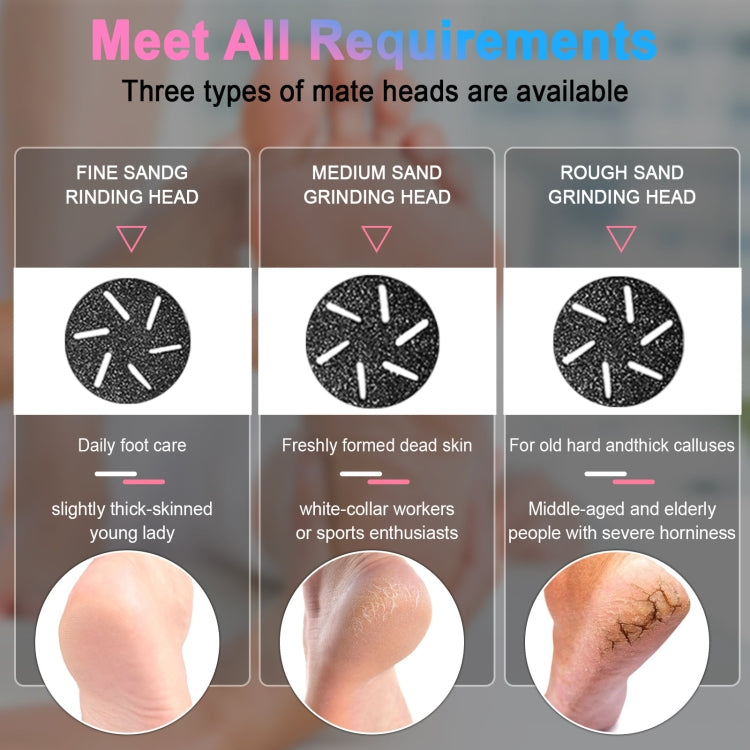 Electric Foot File Pedicure Kit Waterproof Feet Callus Remover, Spec: Matte Black - free shipping - PMC Jewellery - Order now!