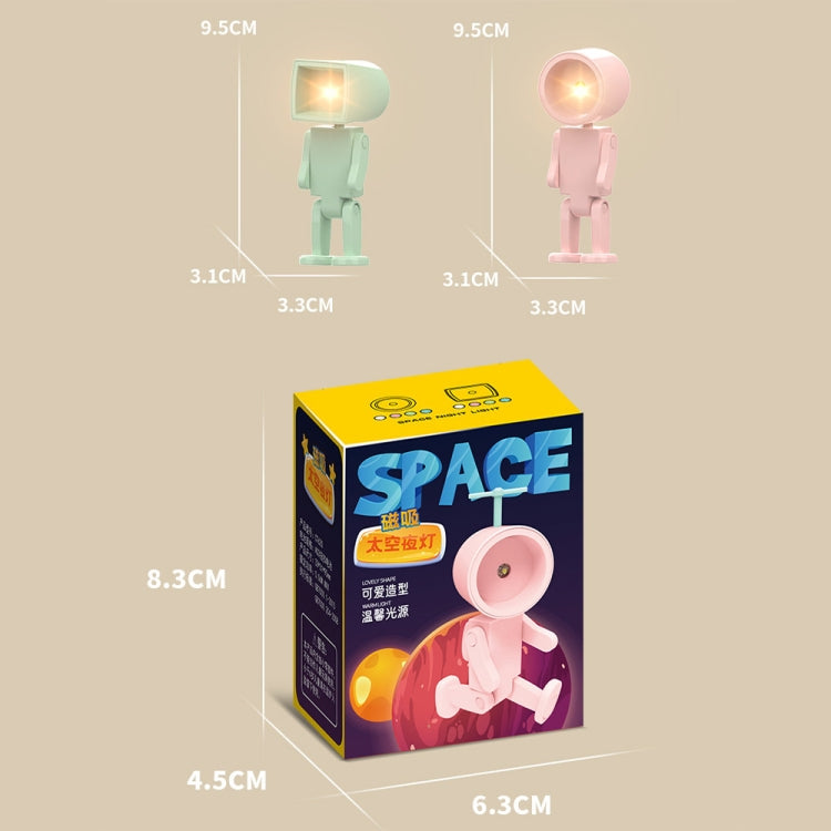 Mini Astronaut Magnetic LED Night Light Desktop Building Block Ornaments Desk Lamp, Color: Round White - Bedside Light by PMc TechLife | Online Shopping South Africa | PMc TechLife | Buy Now Pay Later Mobicred