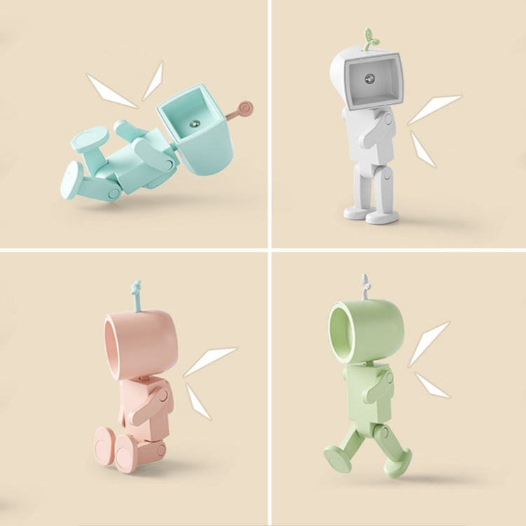 Mini Astronaut Magnetic LED Night Light Desktop Building Block Ornaments Desk Lamp, Color: Round Green - Bedside Light by PMc TechLife | Online Shopping South Africa | PMc TechLife | Buy Now Pay Later Mobicred