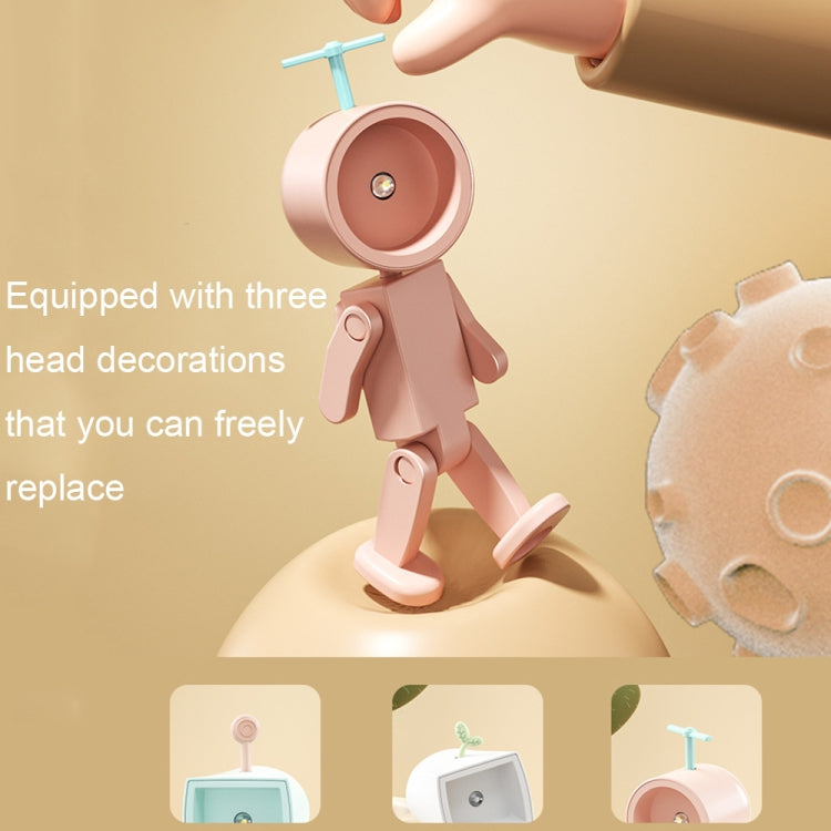 Mini Astronaut Magnetic LED Night Light Desktop Building Block Ornaments Desk Lamp, Color: Round Green - Bedside Light by PMc TechLife | Online Shopping South Africa | PMc TechLife | Buy Now Pay Later Mobicred