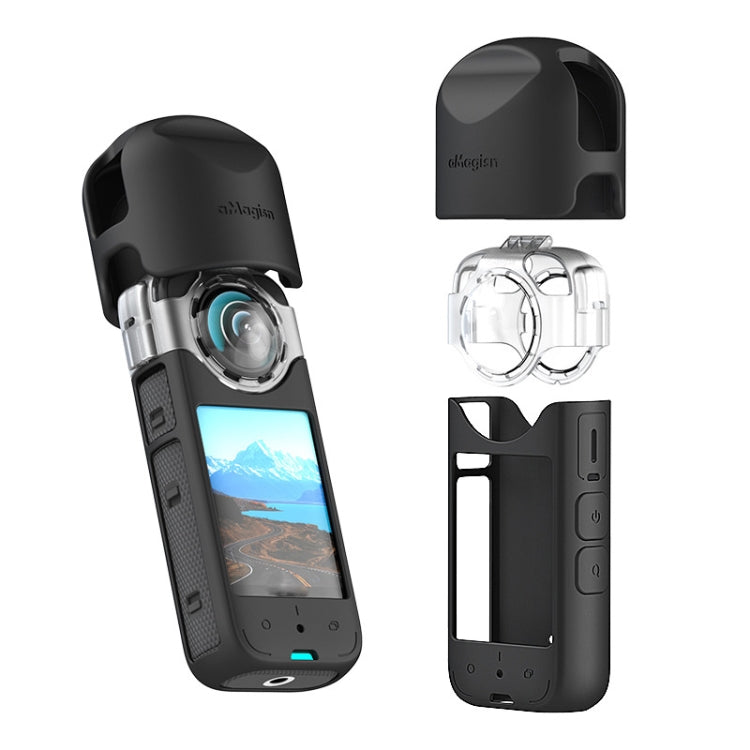 For Insta360 X3 AMagisn Protective Camera Accessories Lens Guard+Case - Case & Bags by aMagisn | Online Shopping South Africa | PMC TechLife | Buy Now Pay Later Mobicred