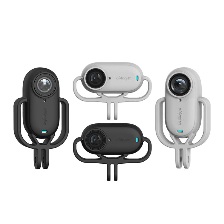 For Insta360 GO 3 AMagisn Silicone Case Camera Protective Accessories, Style: Vertical Black - Case & Bags by aMagisn | Online Shopping South Africa | PMC TechLife | Buy Now Pay Later Mobicred