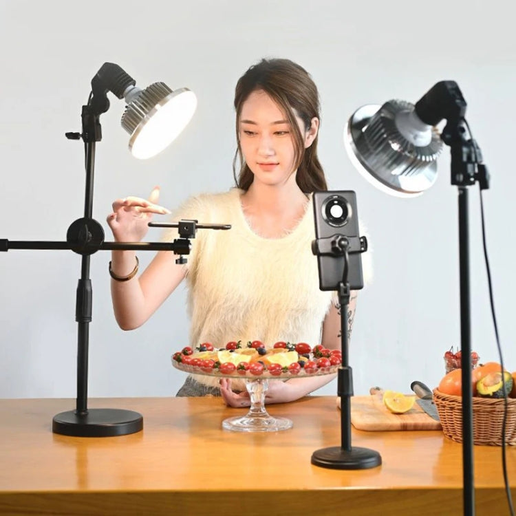 90W 155mm  Mushroom Fill Light + Desktop Overhead Photography Stand Kit for Photo/Video - Selfie Light by PMC TechLife | Online Shopping South Africa | PMC TechLife | Buy Now Pay Later Mobicred