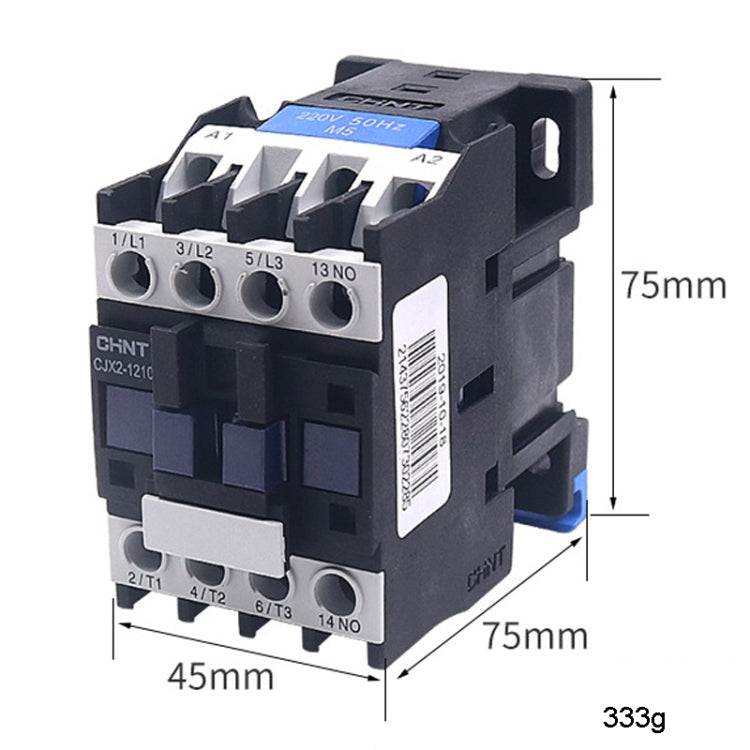 CHNT CJX2-1210 12A 220V Silver Alloy Contacts Multi-Purpose Single-Phase AC Contactor - Relays by CHNT | Online Shopping South Africa | PMC TechLife | Buy Now Pay Later Mobicred