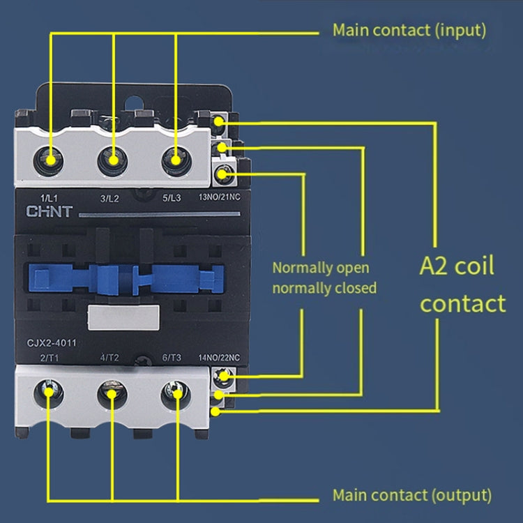 CHNT CJX2-5011 50A 220V Silver Alloy Contacts Multi-Purpose Single-Phase AC Contactor - free shipping - PMC TechLife - Order now!