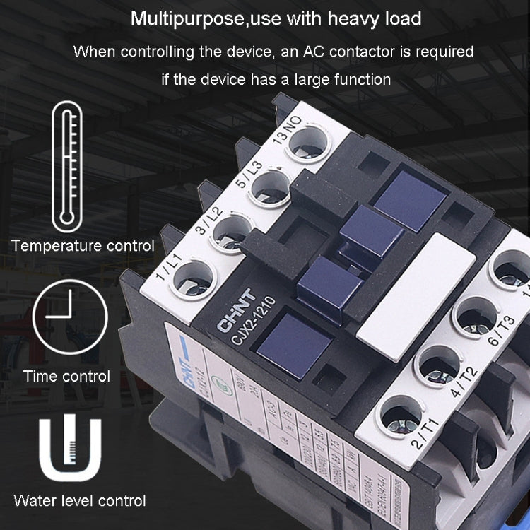 CHNT CJX2-5011 50A 220V Silver Alloy Contacts Multi-Purpose Single-Phase AC Contactor - free shipping - PMC TechLife - Order now!