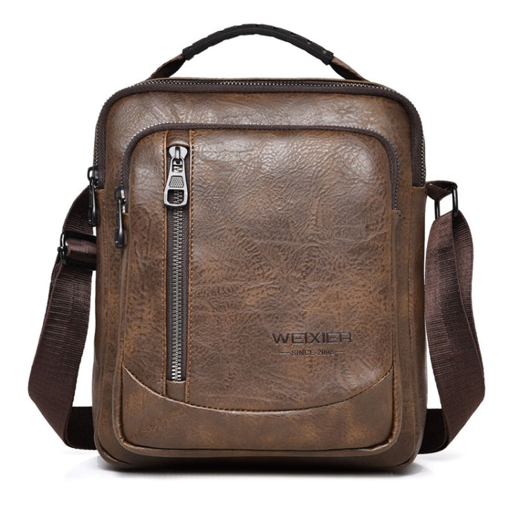 WEIXIER D288 Large Capacity Casual Crossbody Bag Business Waterproof Single Shoulder Packs(Dark Brown) - Single-shoulder Bags by WEIXIER | Online Shopping South Africa | PMC TechLife | Buy Now Pay Later Mobicred