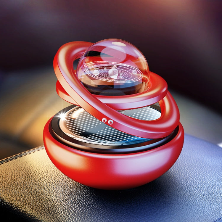 Interstellar Vast Solar Rotating Car Aromatherapy Ornaments, Color: Red - free shipping - PMC Jewellery - Order now!